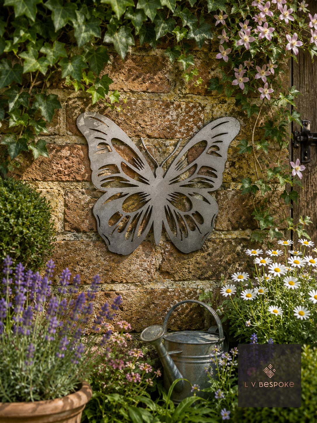 Butterfly and Bee Garden Wall Art Filigree Butterfly - English Country Gardens