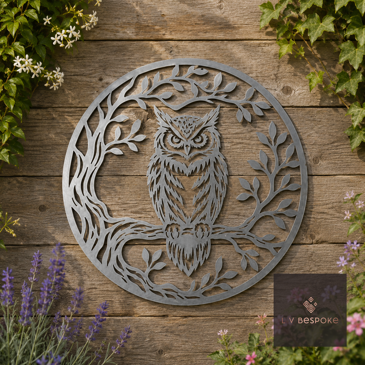Bird and Owl Garden Wall Art Owl in Tree - English Country Gardens