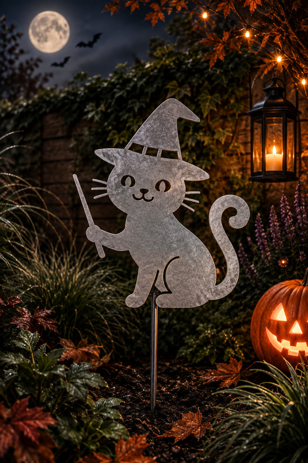 Halloween Garden Stakes Cat - English Country Gardens