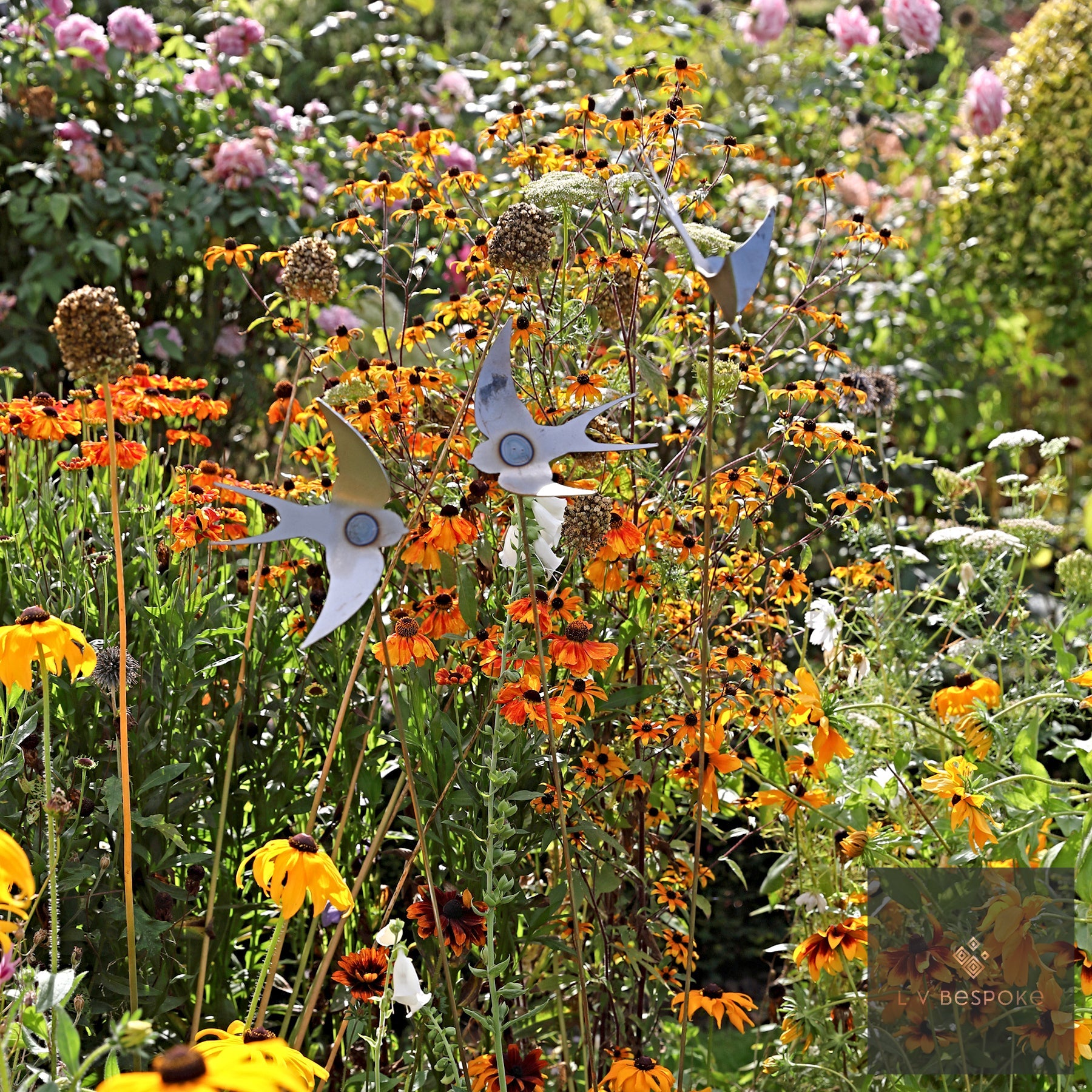 Bird & Insect Garden Stakes | Handcrafted Steel Decorations - English Country Gardens