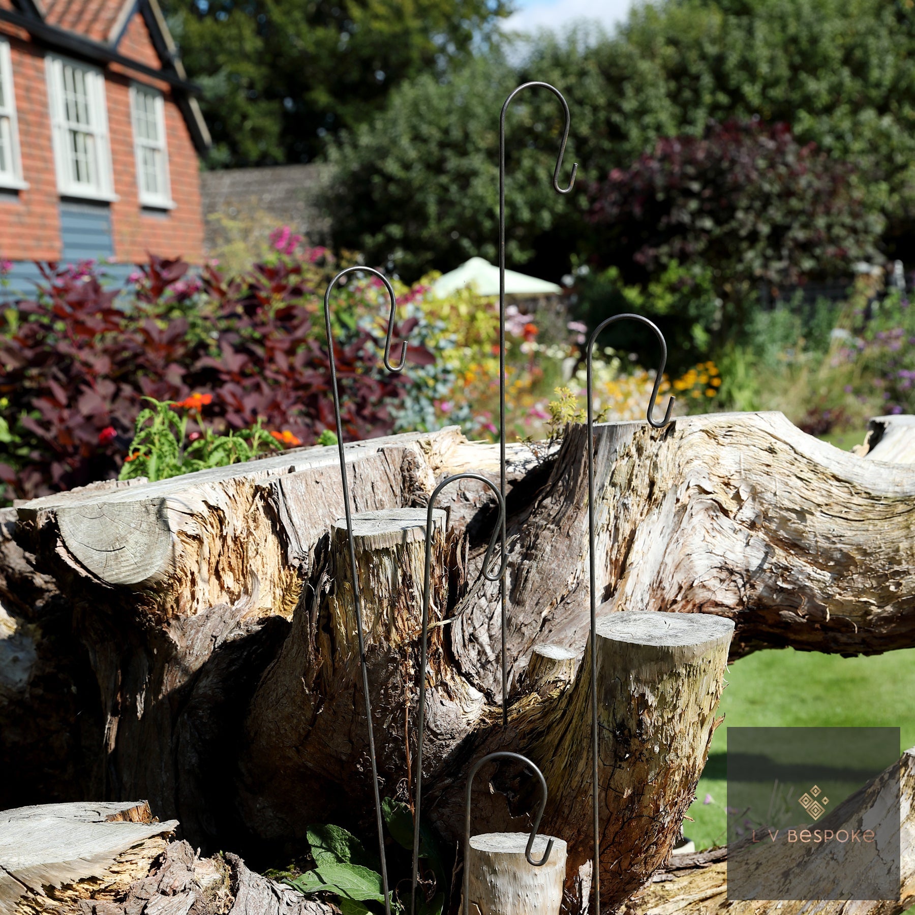 Shepherd's Crook Hanger | Handcrafted Steel Garden Feature - English Country Gardens