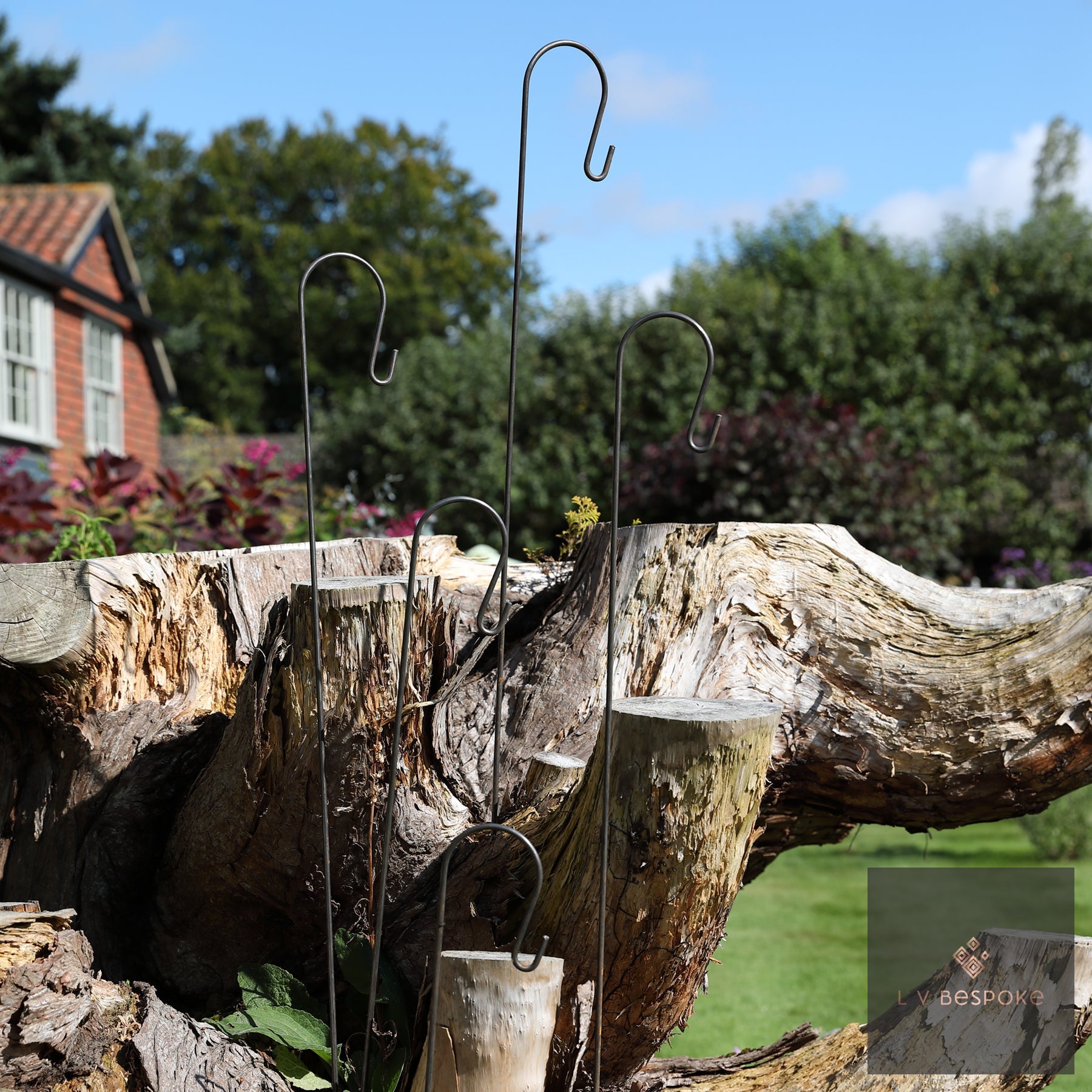 Shepherd's Crook Hanger | Handcrafted Steel Garden Feature - English Country Gardens