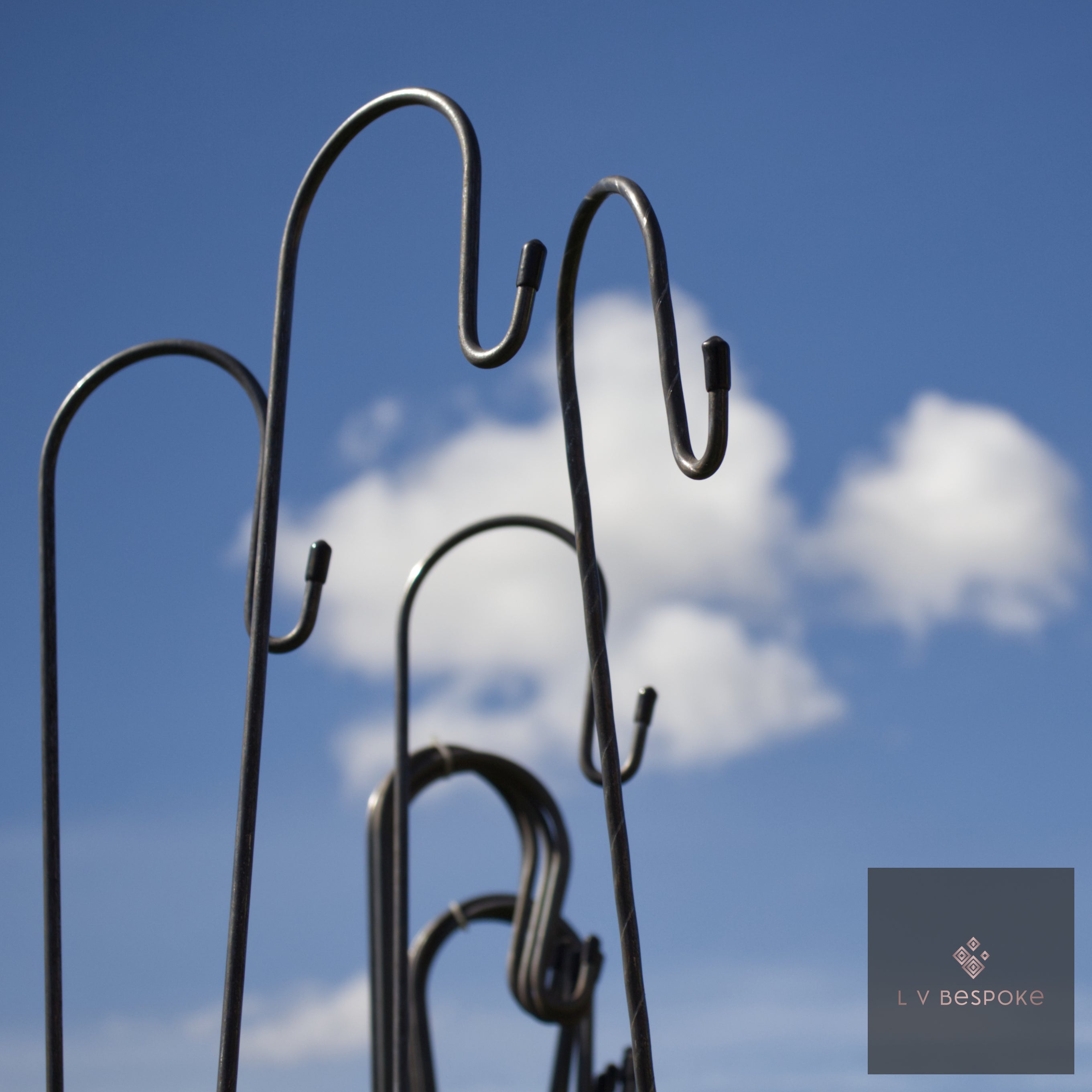 Shepherd's Crook Hanger | Handcrafted Steel Garden Feature