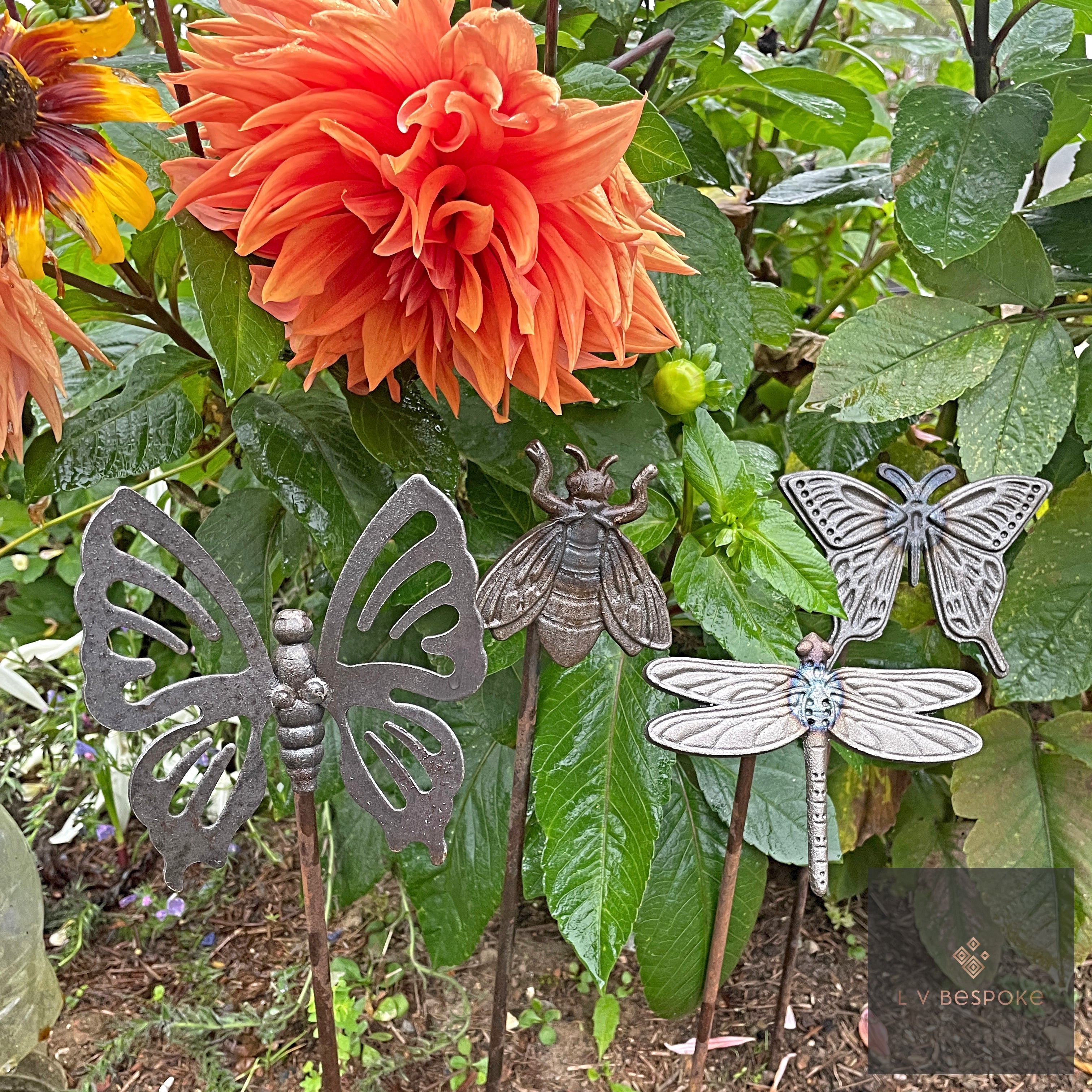 Bird & Insect Garden Stakes | Handcrafted Steel Decorations - English Country Gardens