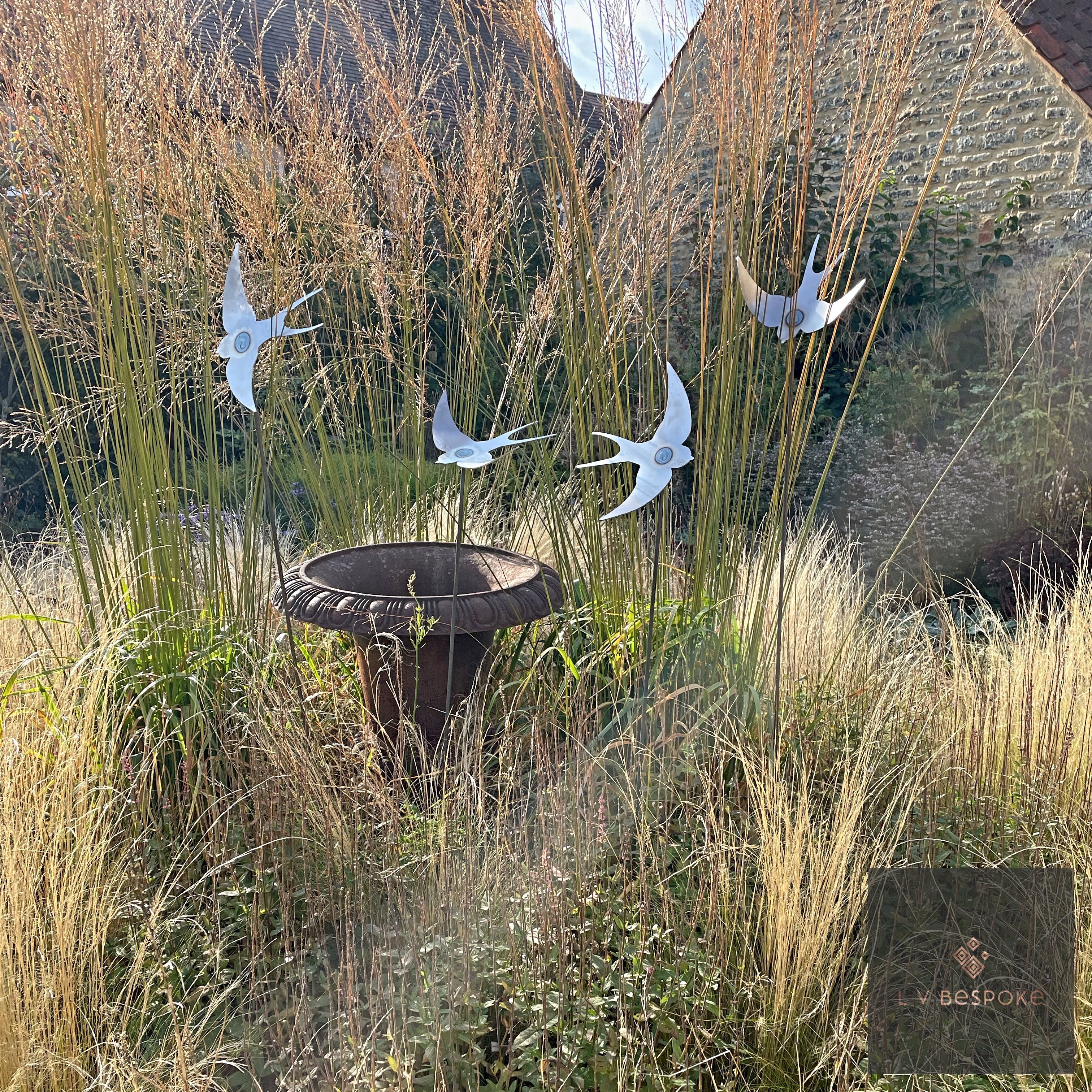Bird & Insect Garden Stakes | Handcrafted Steel Decorations