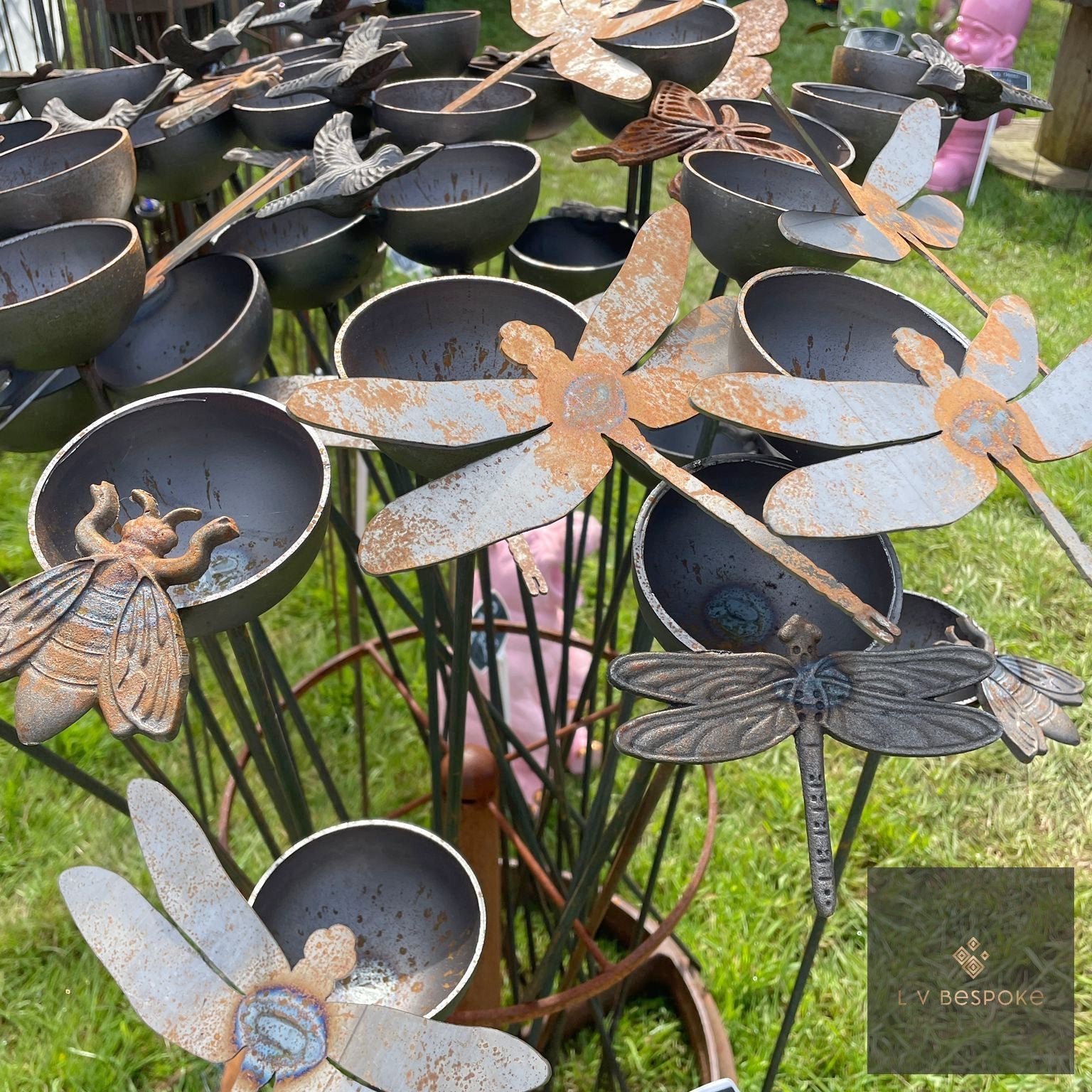Decorative Bee Drinker | Handcrafted Steel Garden Feature - English Country Gardens