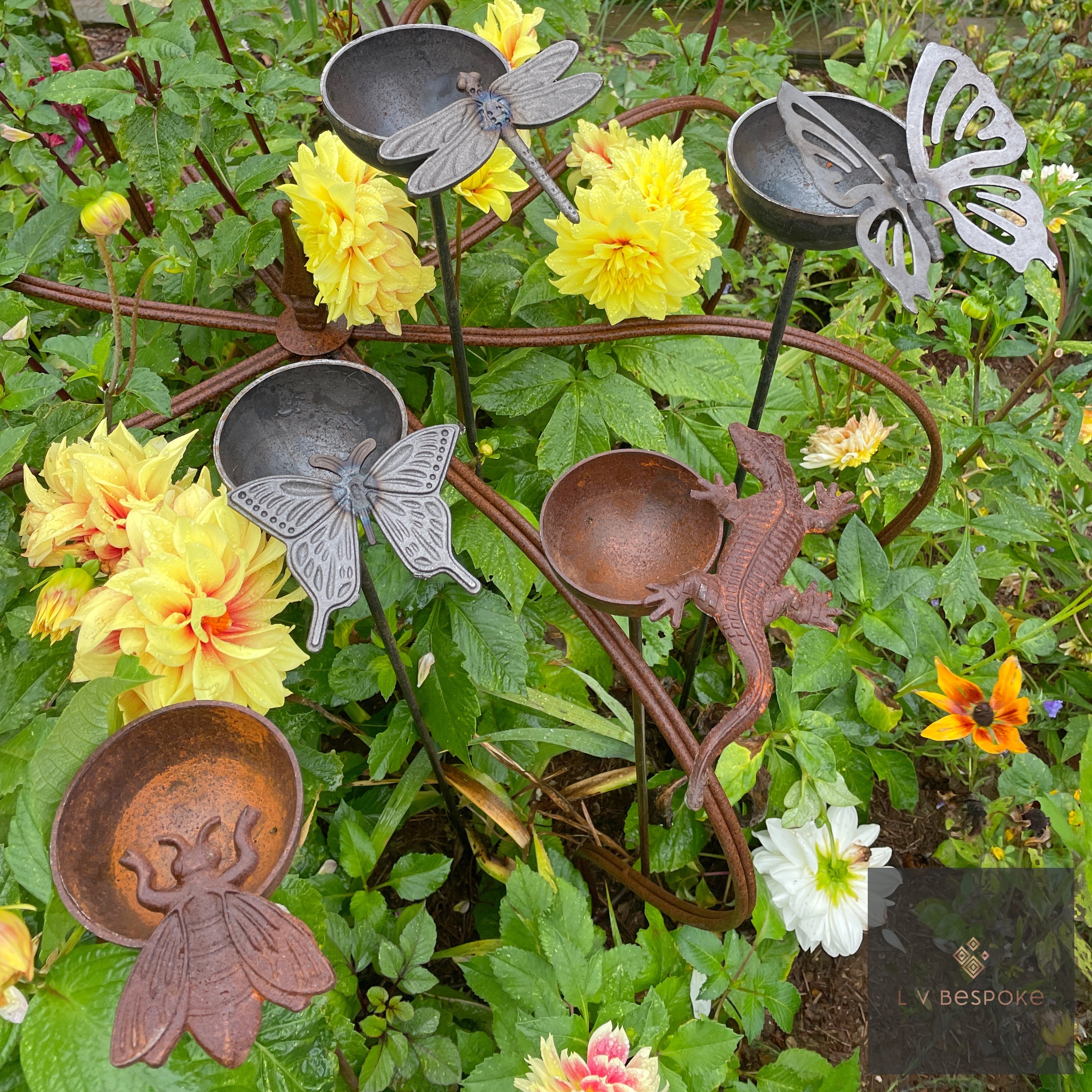 Decorative Bee Drinker | Handcrafted Steel Garden Feature - English Country Gardens