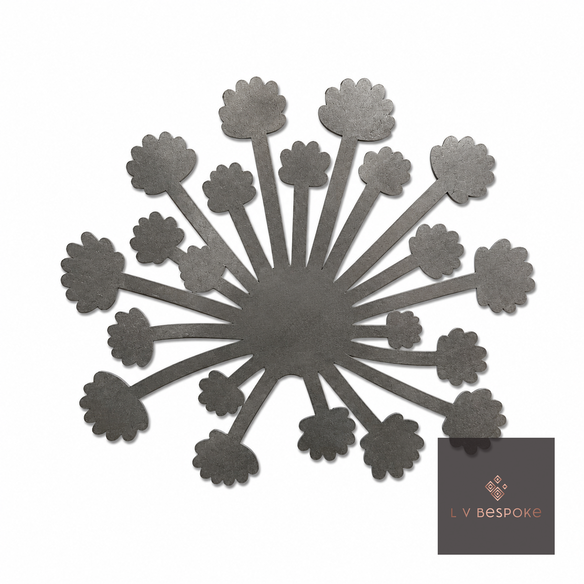 Tall Mixed Floral Garden Stakes | Handcrafted Steel Allium 2 - English Country Gardens