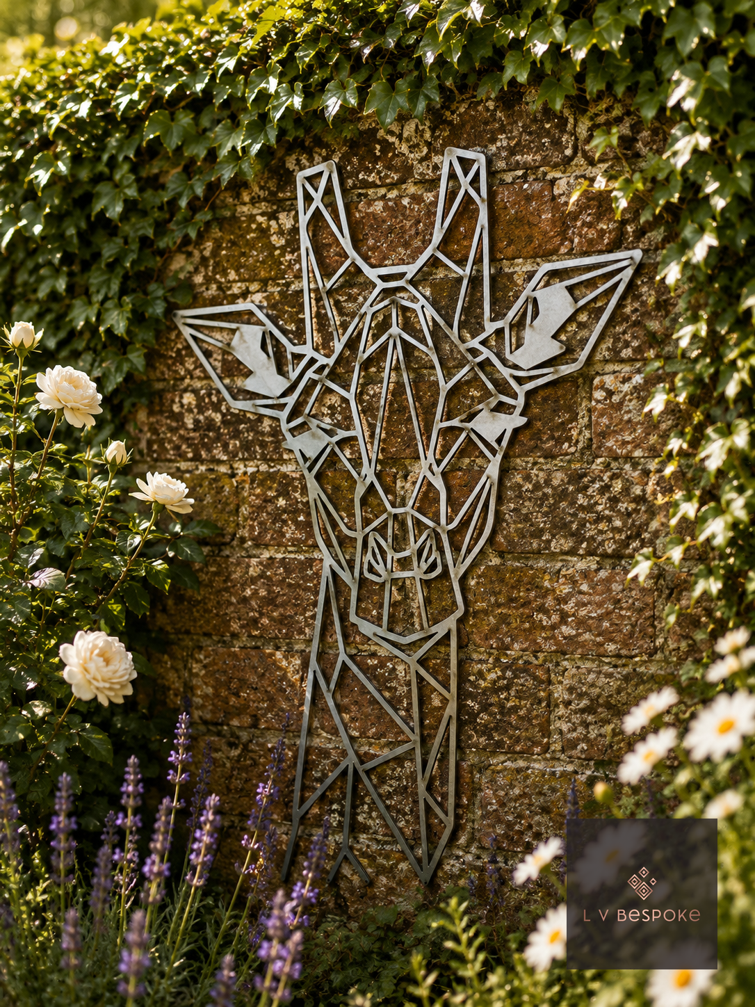 Geometric Animal Garden Wall Art Giraffe - English Country Gardens