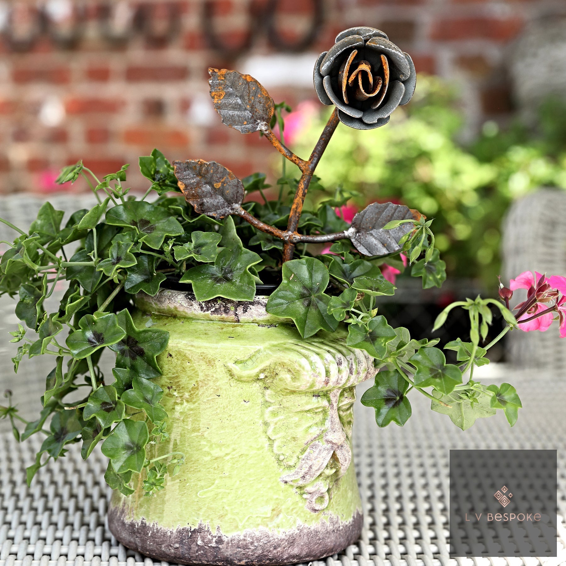 Short Mixed Floral Garden Stakes | Handcrafted Steel