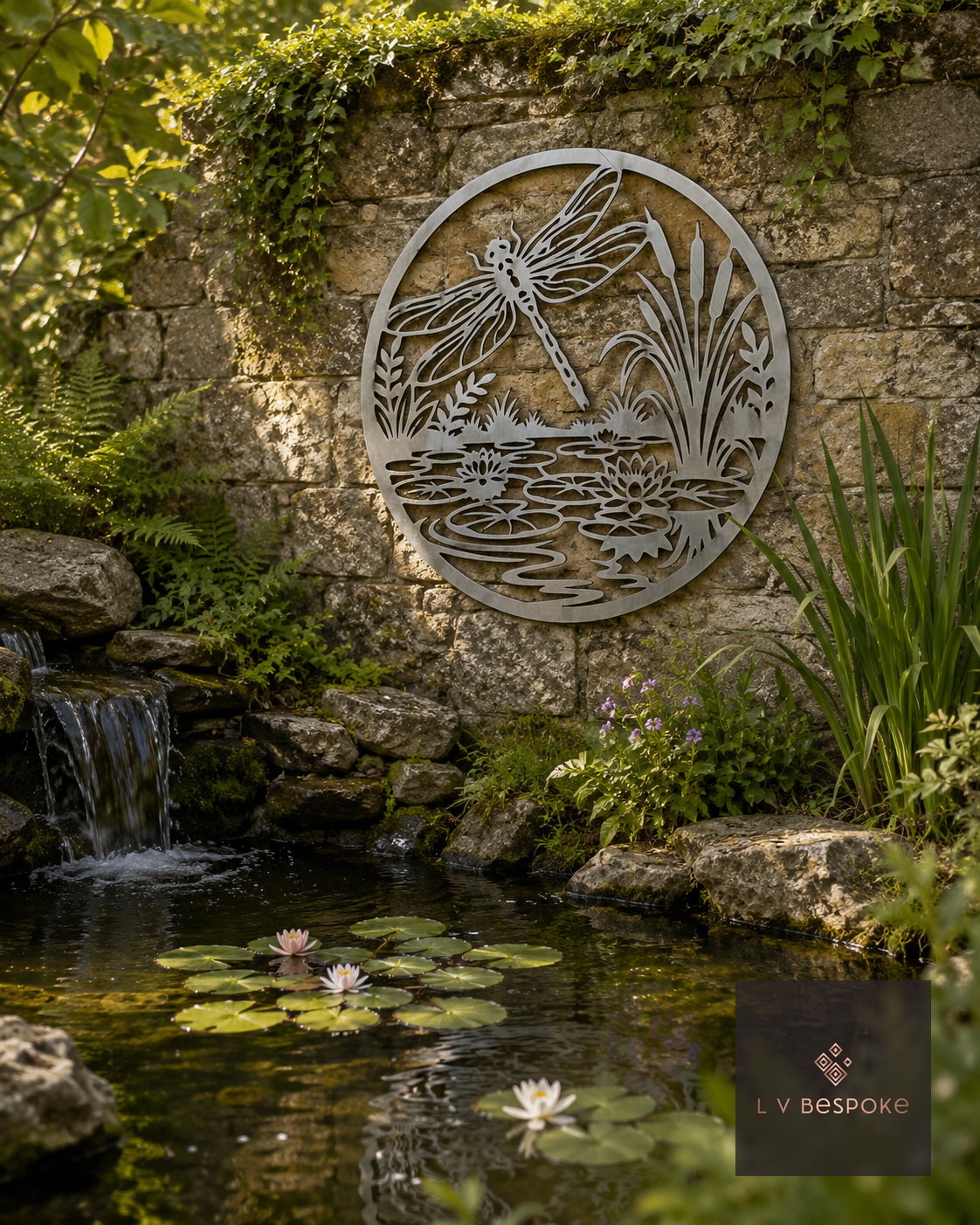 Pond and Wildlife Garden Wall Art Dragonfly & Pond - English Country Gardens
