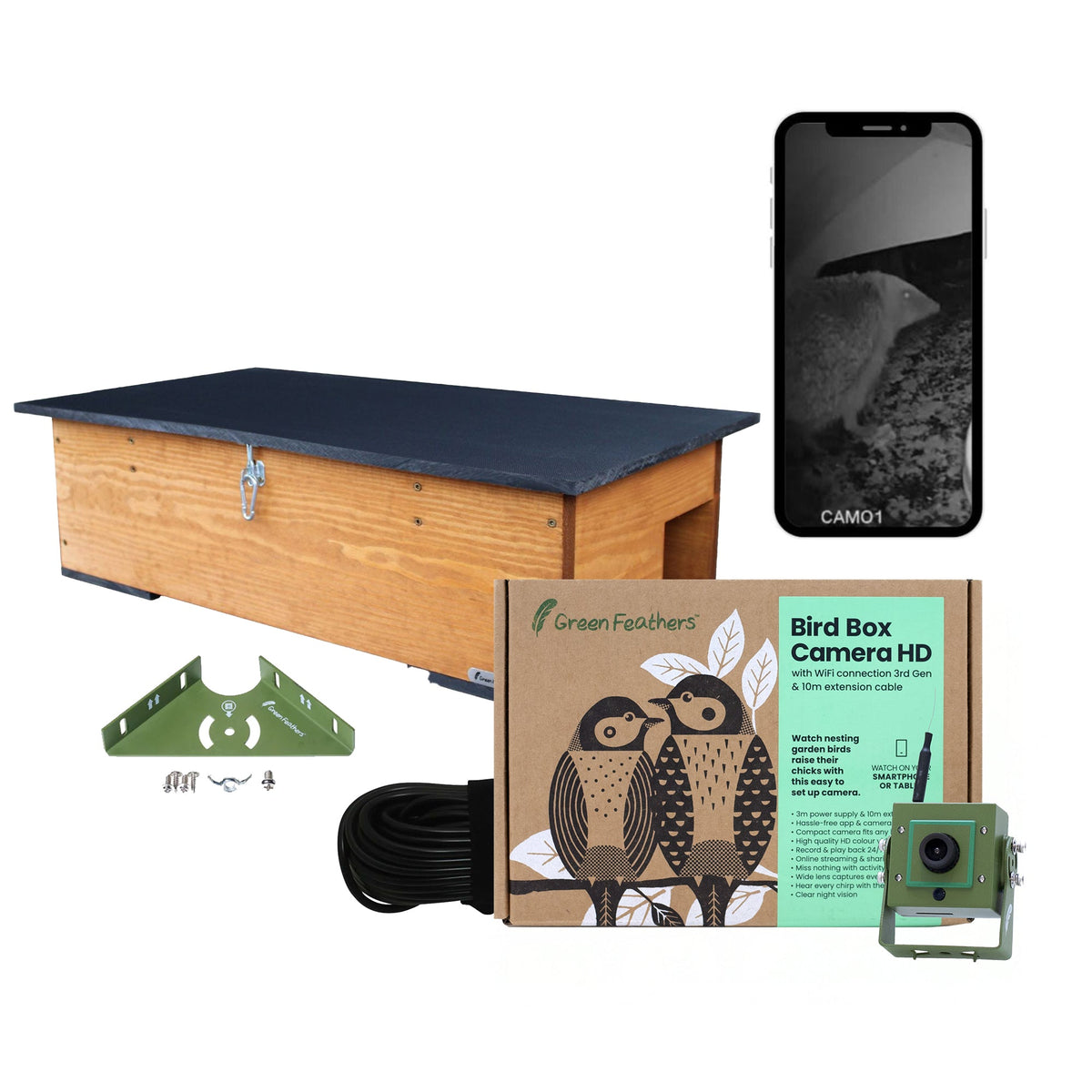 WiFi Hedgehog Box HD Camera Pack Feeding Station - English Country Gardens