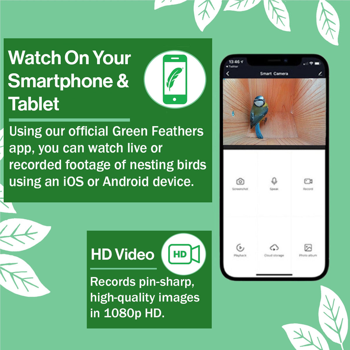 WiFi Side View Bird Box Camera Complete Pack - English Country Gardens