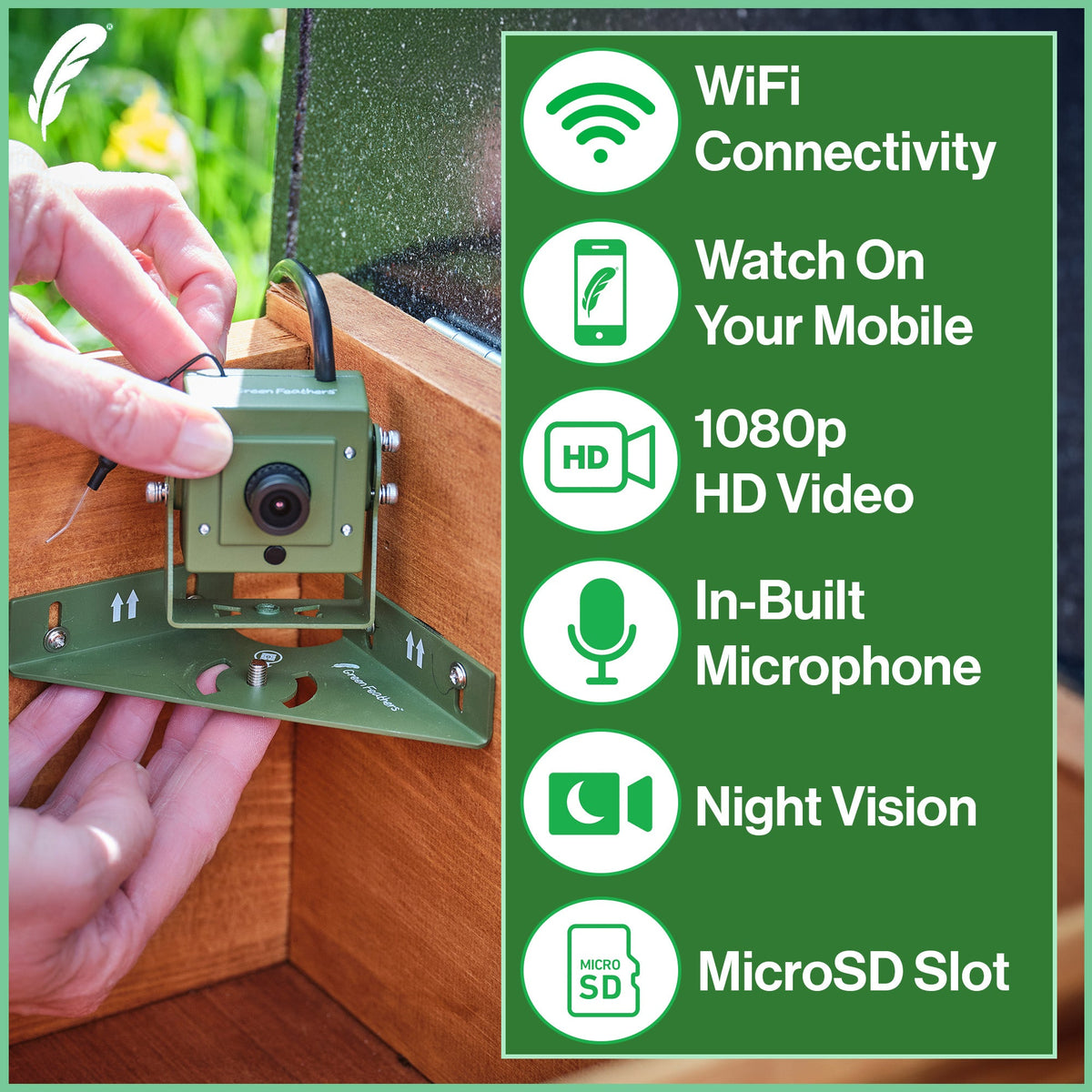 Hedgehog House or Feeding Station with 1080p WiFi Camera - English Country Gardens