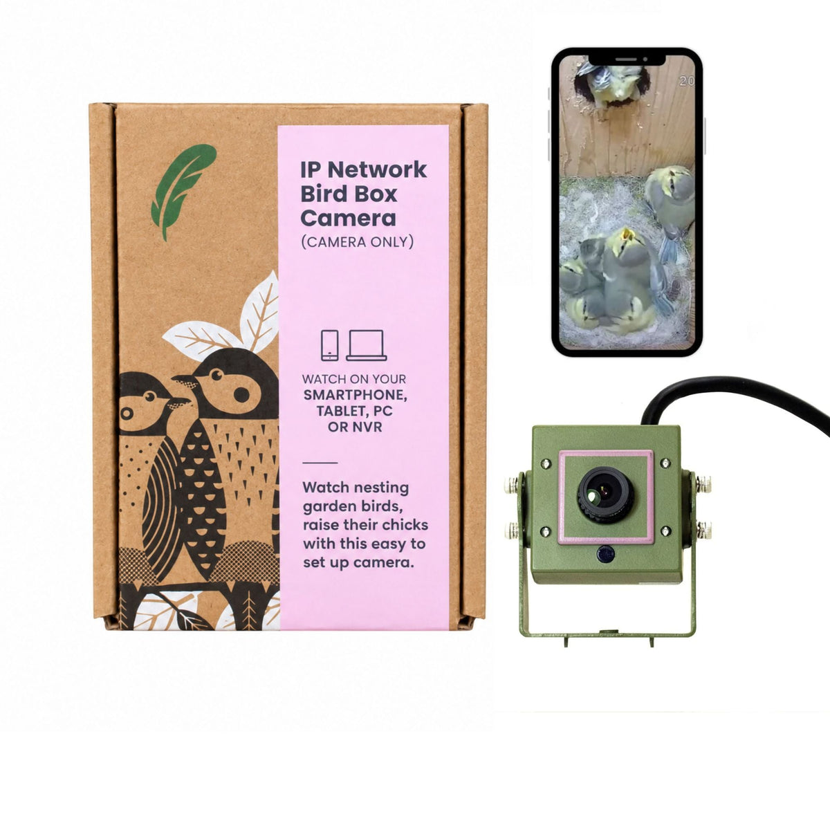 4MP Wired Network Camera for Birdbox & Wildlife Habitats (25fps) - English Country Gardens