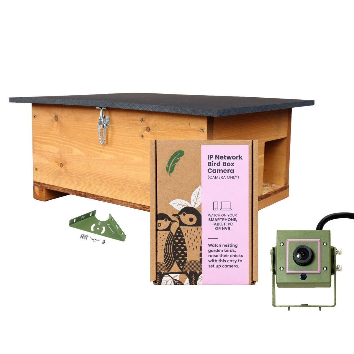 4MP 25fps Wired Network Hedgehog Box HD Camera Pack (2nd Gen) - English Country Gardens