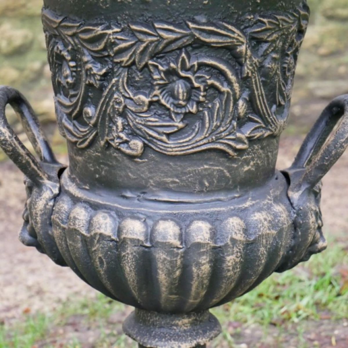 Cast Iron Bronze Urn