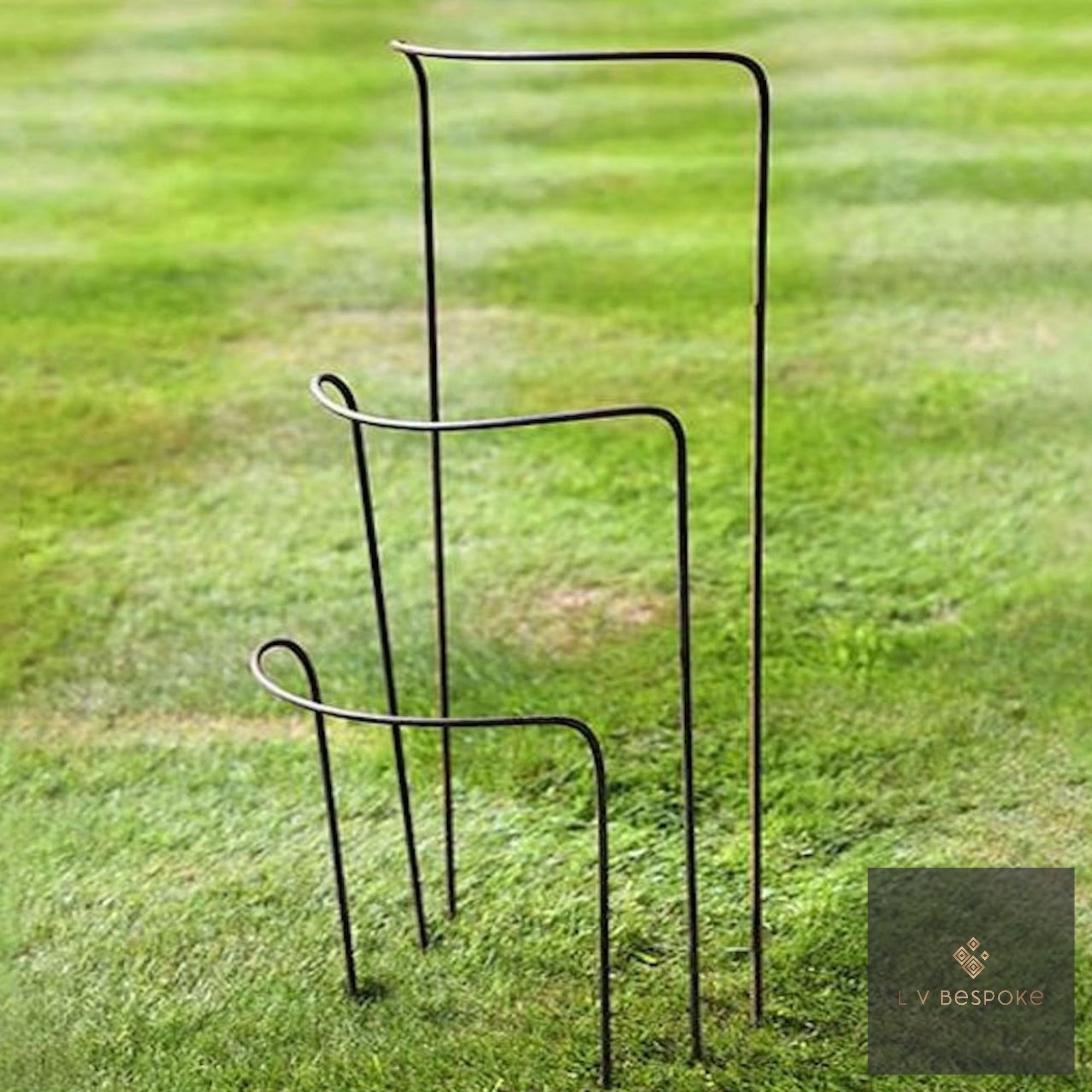 Wide Curved Steel Plant Support | Various Heights | Handcrafted