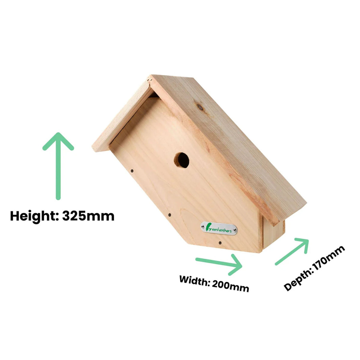 Handmade Wooden Side View Bird Box - English Country Gardens