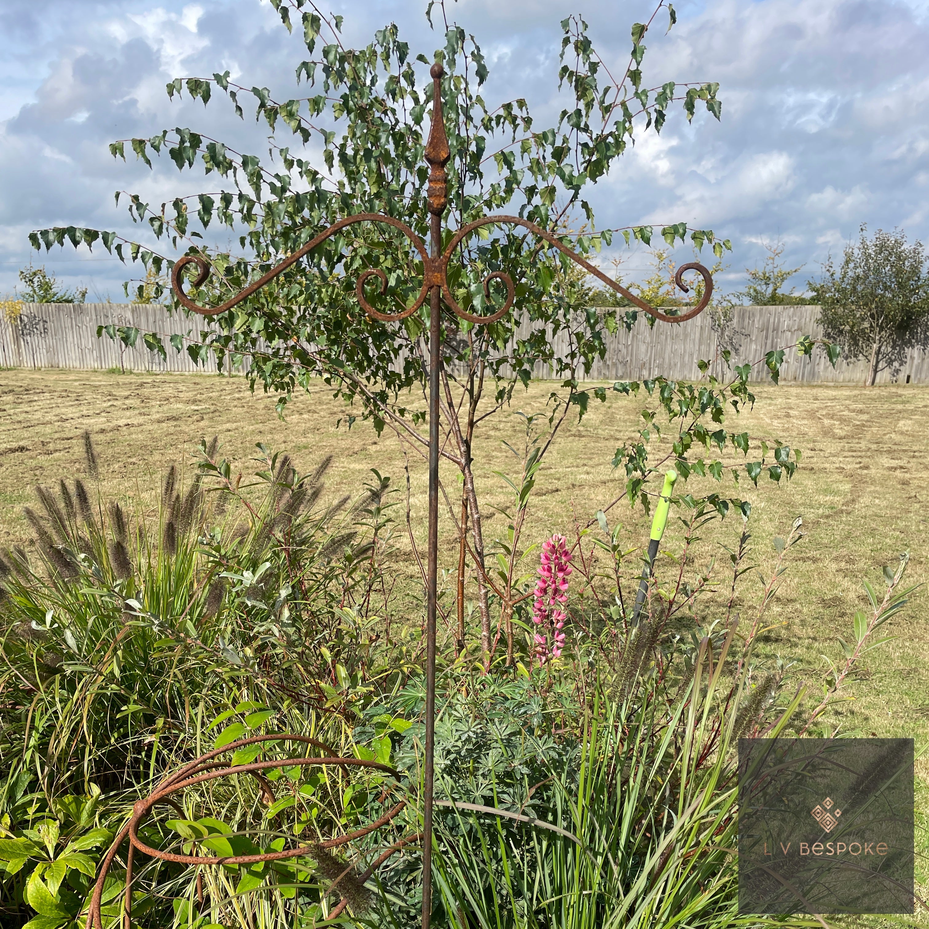 Bird Feeding Stake | Handcrafted Steel Wildlife Garden Feature