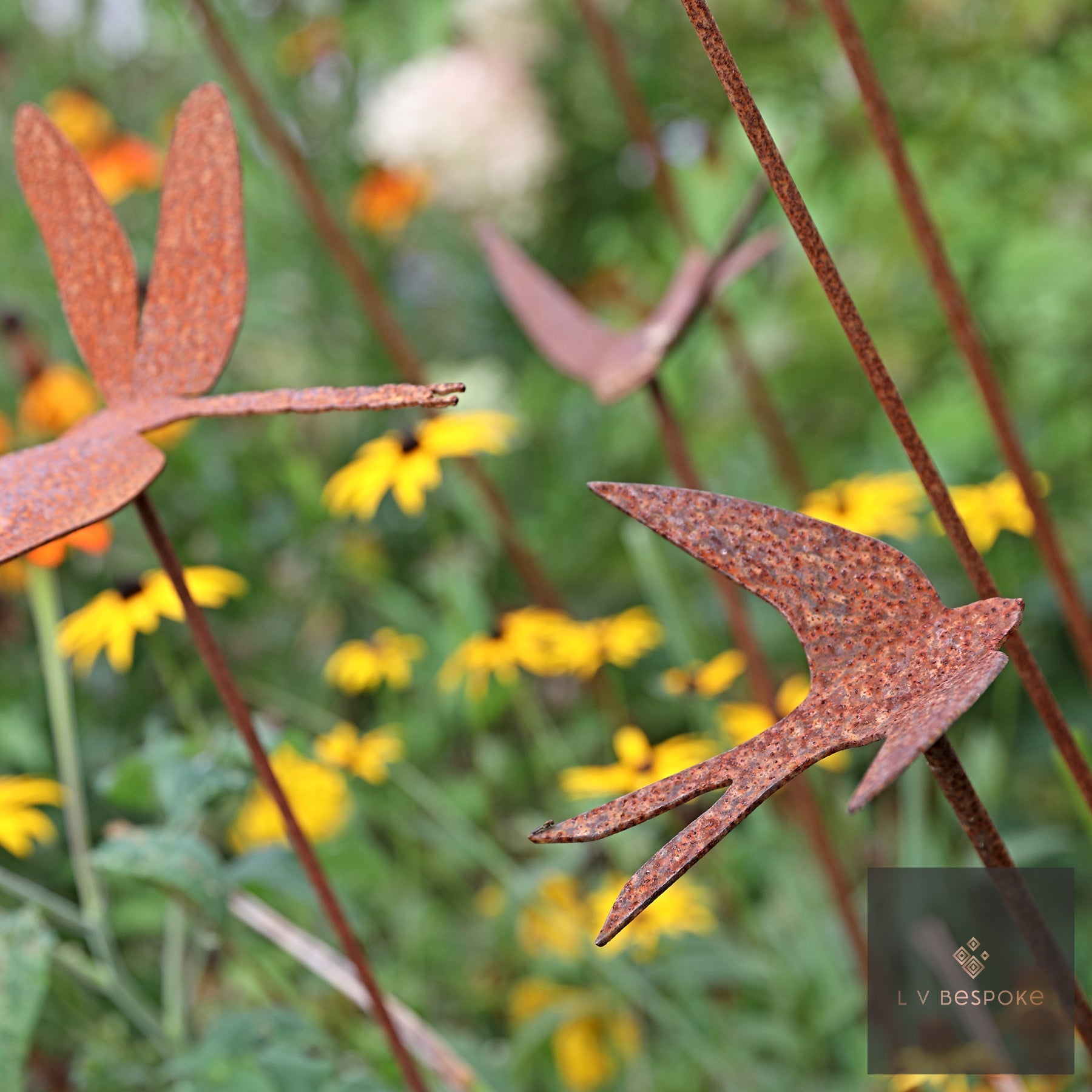 Bird & Insect Garden Stakes | Handcrafted Steel Decorations - English Country Gardens
