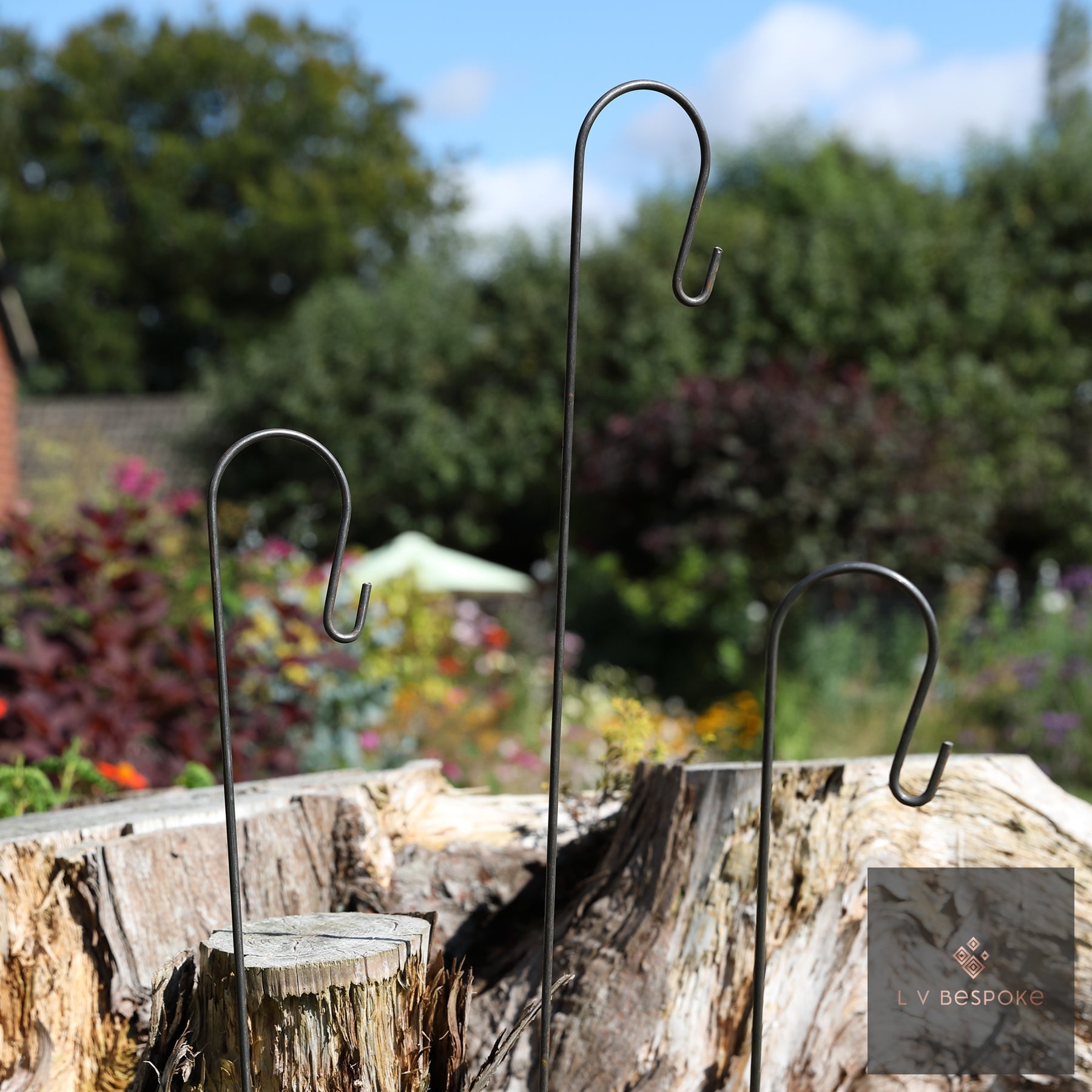 Shepherd's Crook Hanger | Handcrafted Steel Garden Feature