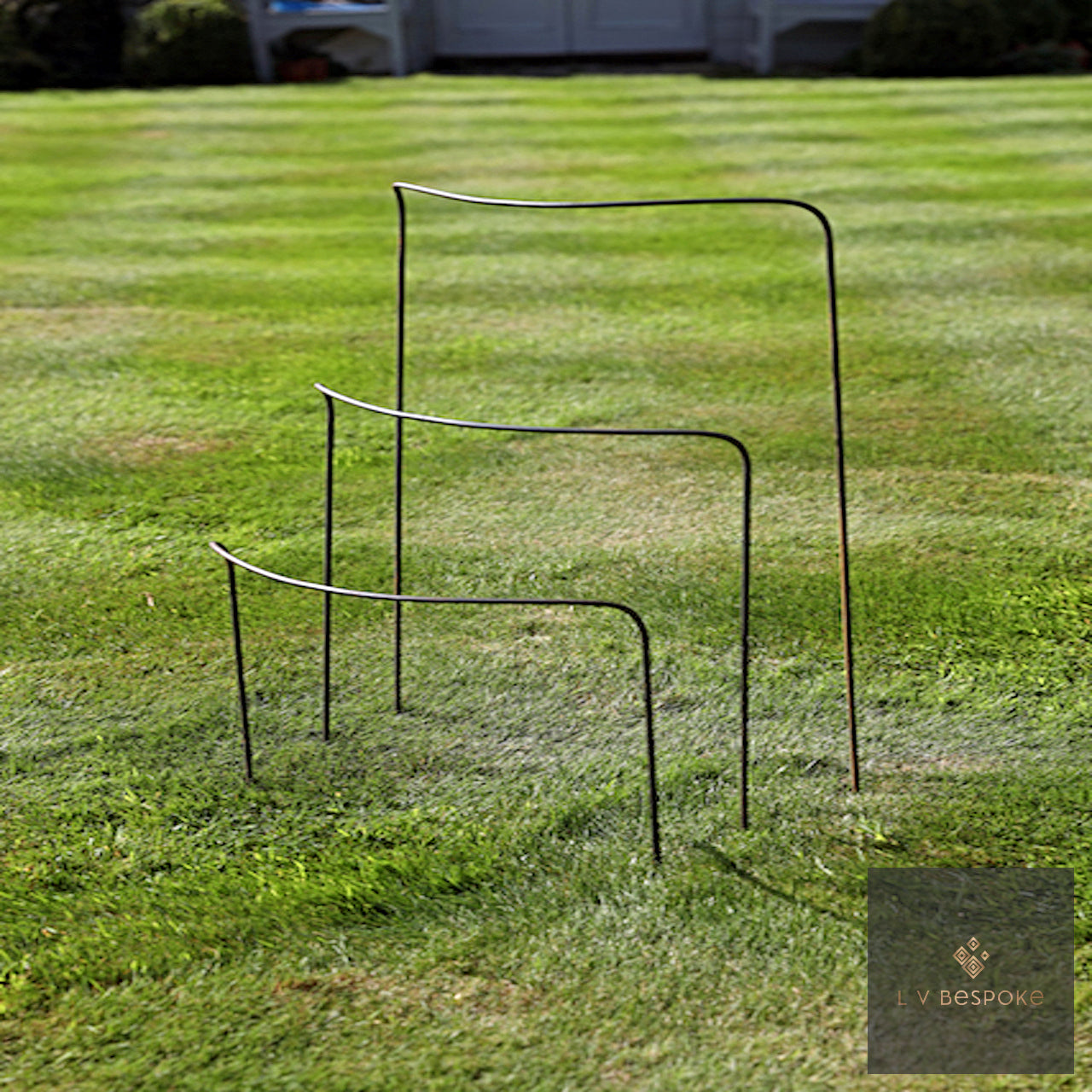 Wide Curved Steel Plant Support | Various Heights | Handcrafted Width 500mm - English Country Gardens
