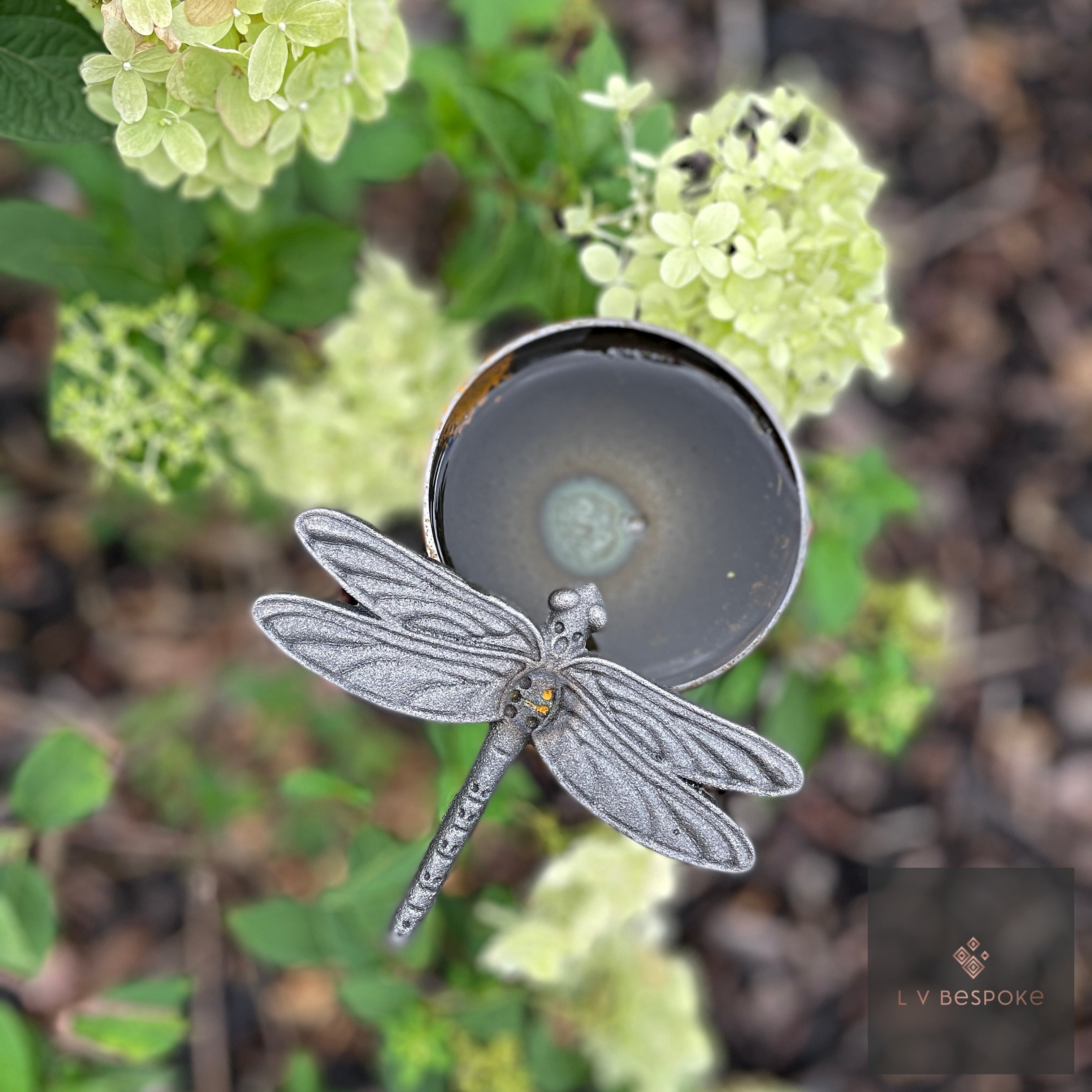Decorative Bee Drinker | Handcrafted Steel Garden Feature Dragonfly - English Country Gardens