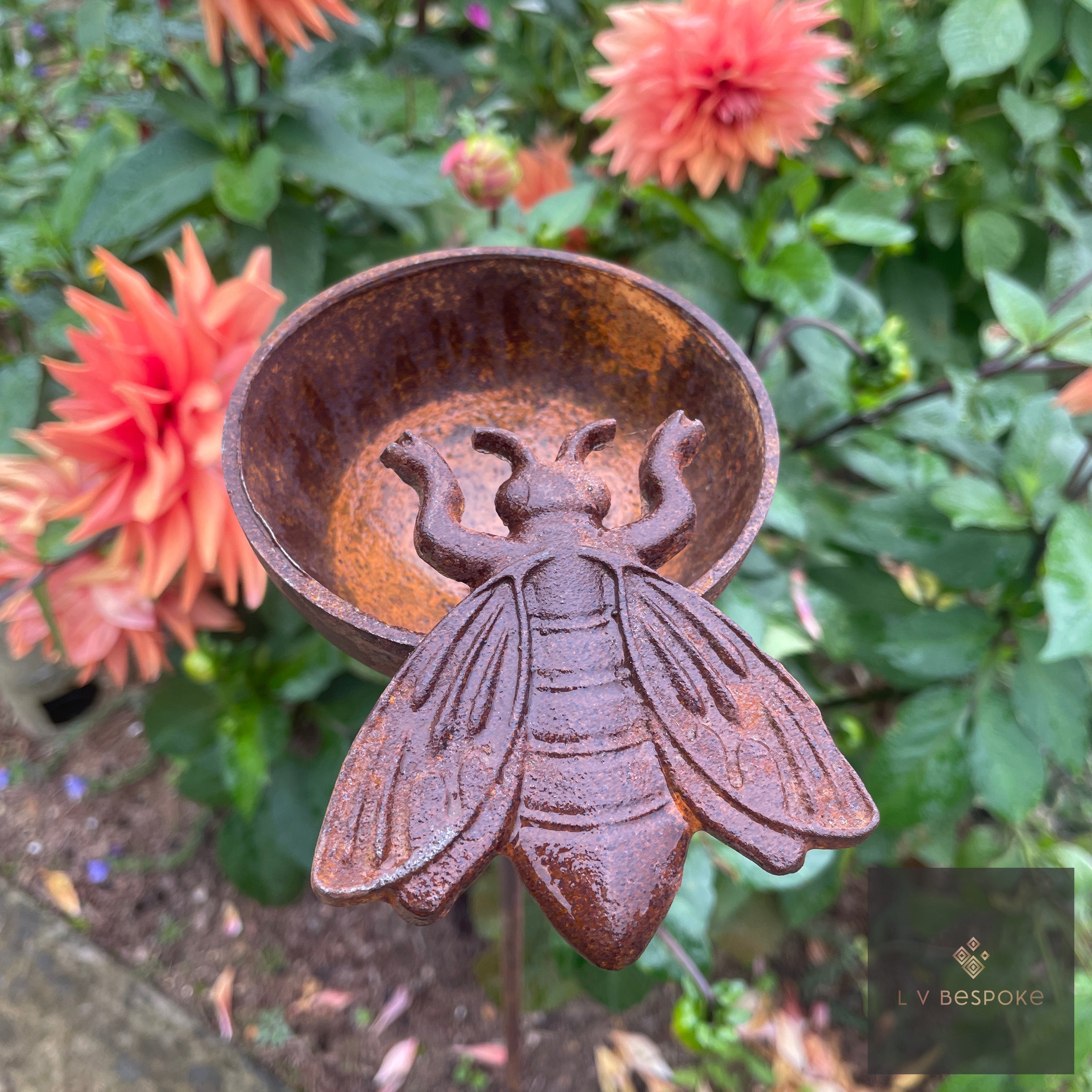 Decorative Bee Drinker | Handcrafted Steel Garden Feature - English Country Gardens