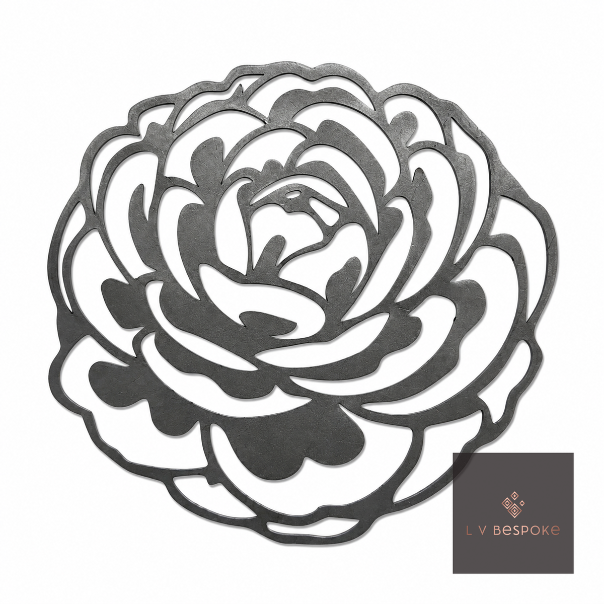 Short Mixed Floral Garden Stakes | Handcrafted Steel Dahlia 2 - English Country Gardens