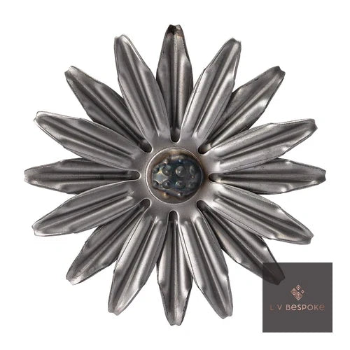 Short Mixed Floral Garden Stakes | Handcrafted Steel Flower 2 - English Country Gardens