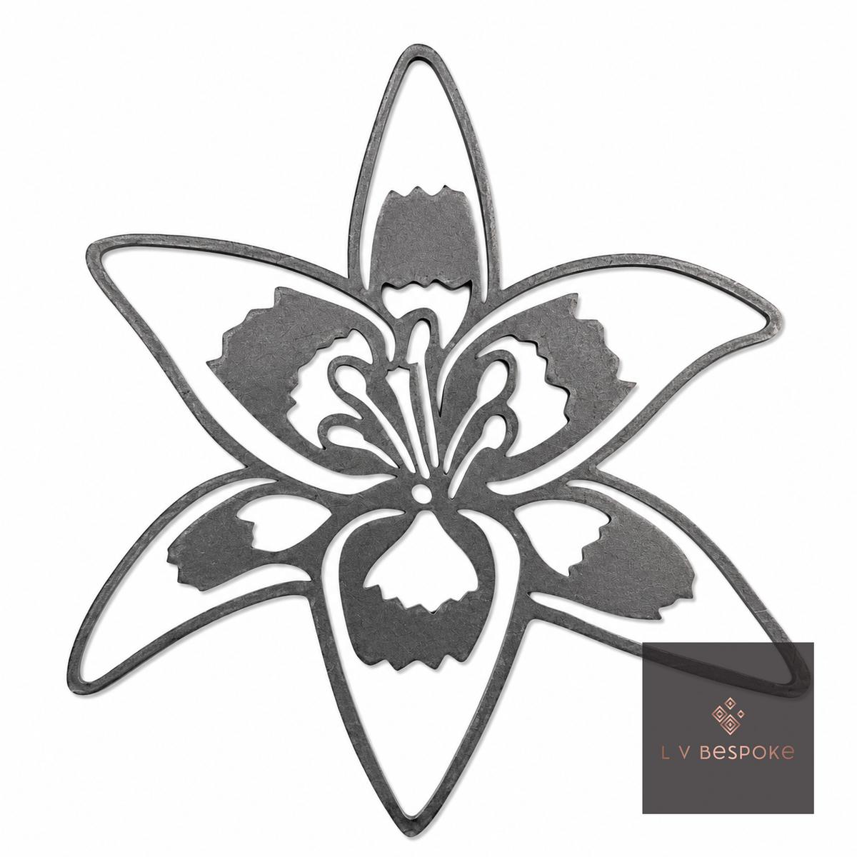 Tall Mixed Floral Garden Stakes | Handcrafted Steel Star Lily - English Country Gardens