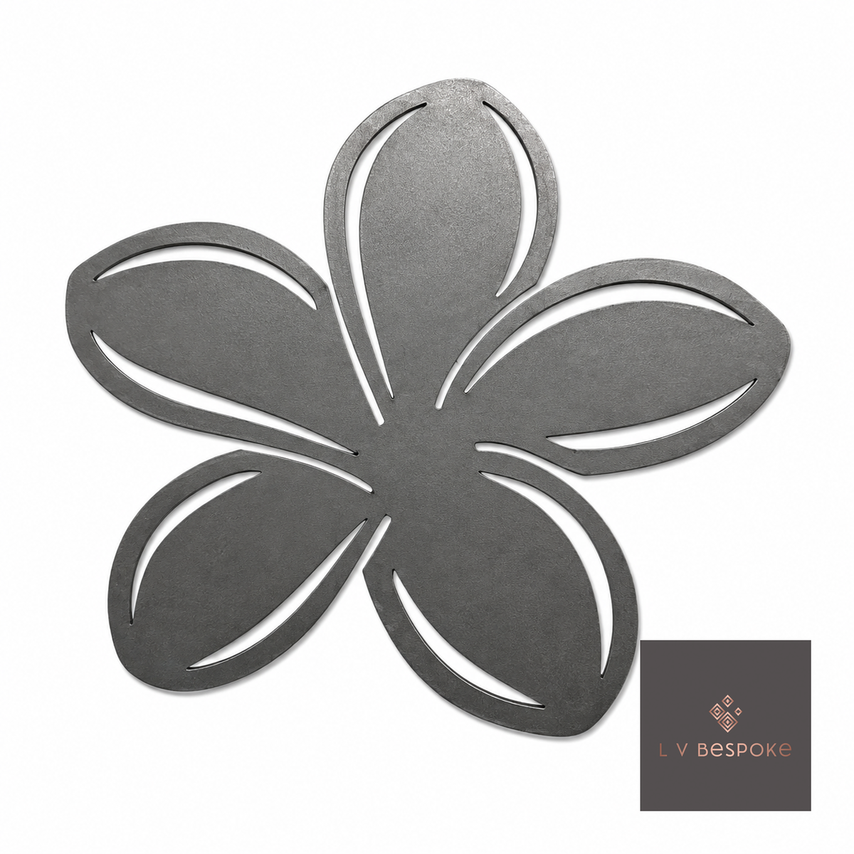 Short Mixed Floral Garden Stakes | Handcrafted Steel Plumeria - English Country Gardens