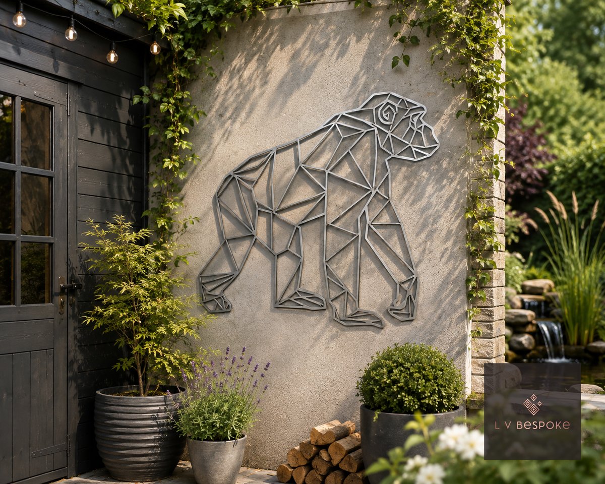 Geometric Animal Garden Wall Art Gorilla - English Country Gardens