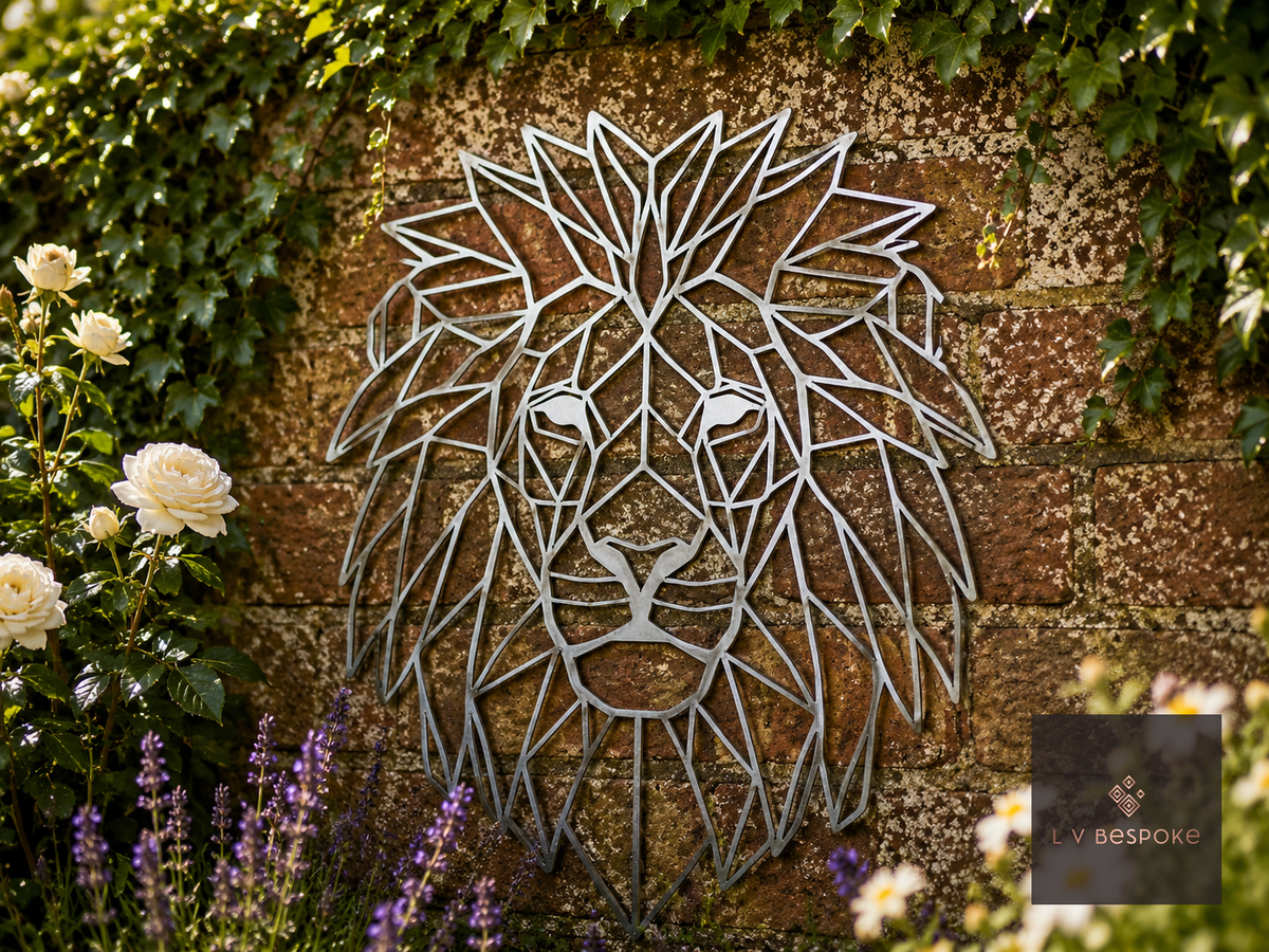 Geometric Animal Garden Wall Art Lion - English Country Gardens