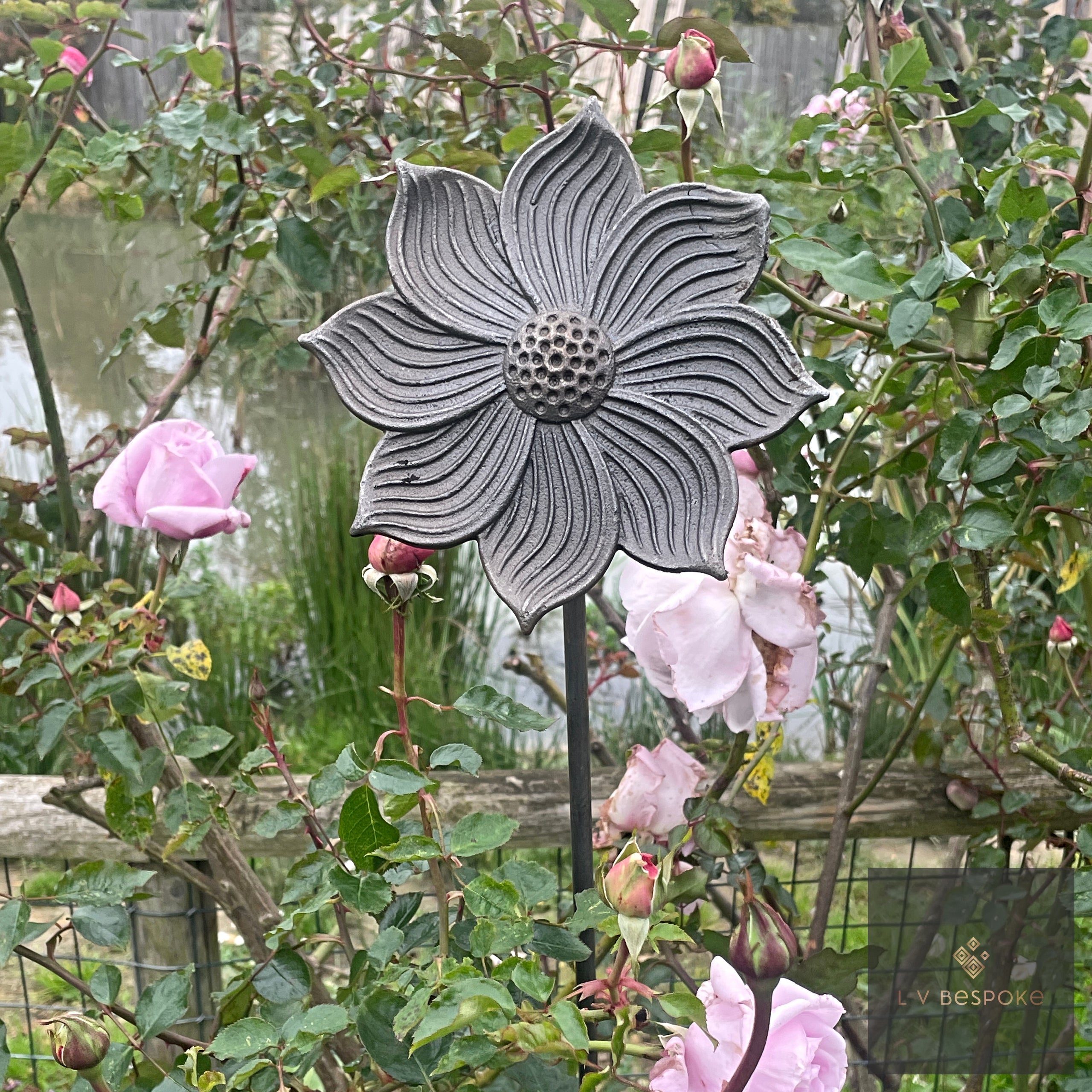 Tall Mixed Floral Garden Stakes | Handcrafted Steel