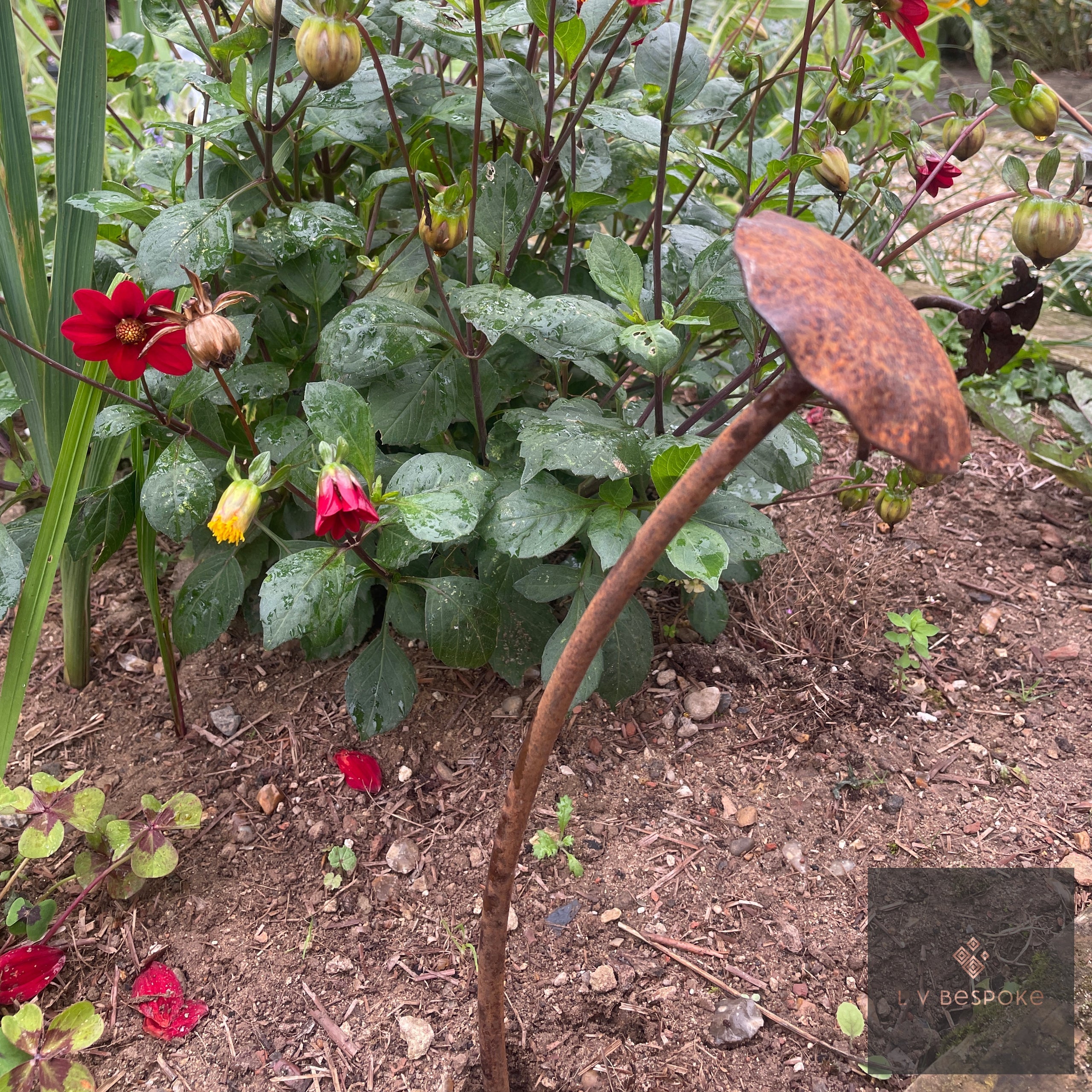 Short Mixed Floral Garden Stakes | Handcrafted Steel