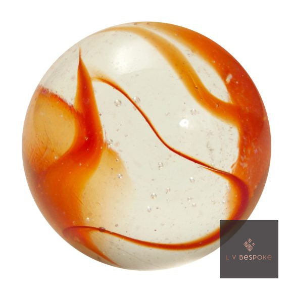 Snail Garden Ornament with Marble Eyes Watermelon Orange - English Country Gardens