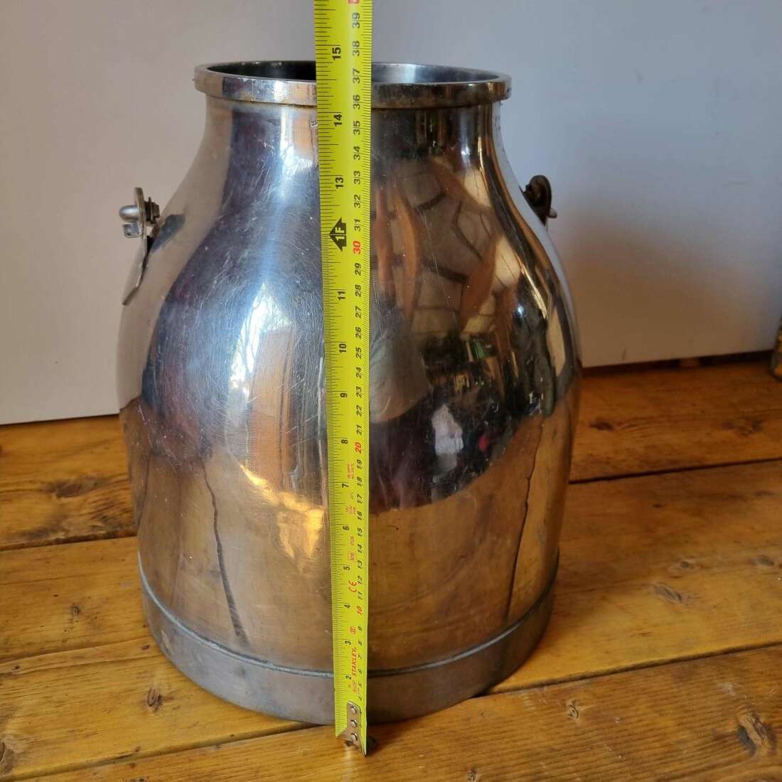 VINTAGE STAINLESS STEEL MILKING CHURN