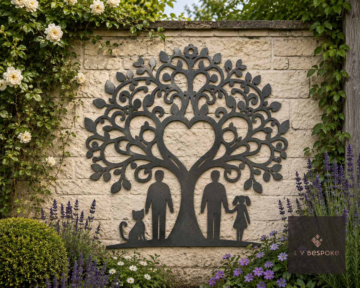 Tree of Life and Floral Garden Wall Art Tree of Life & Family - English Country Gardens