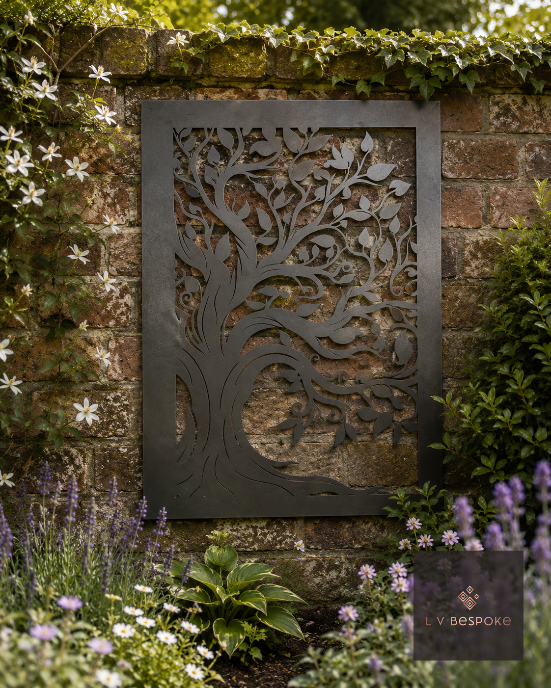 Tree of Life and Floral Garden Wall Art Tree of Life (Framed) - English Country Gardens