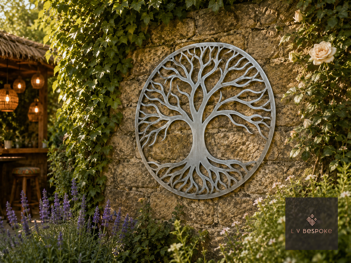 Tree of Life and Floral Garden Wall Art Tree of Life (Circular) - English Country Gardens