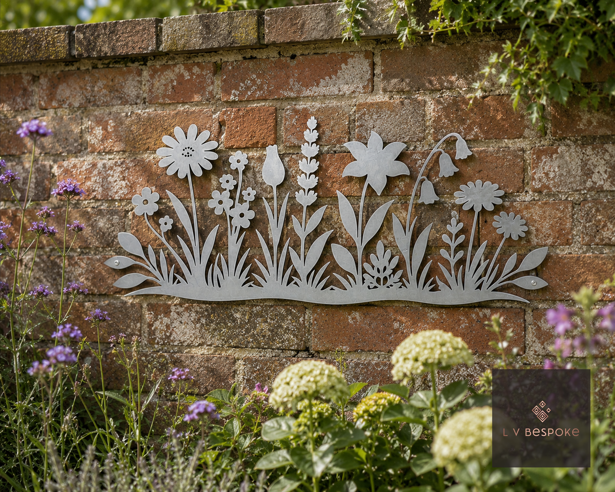 Tree of Life and Floral Garden Wall Art Wildflower Meadow - English Country Gardens