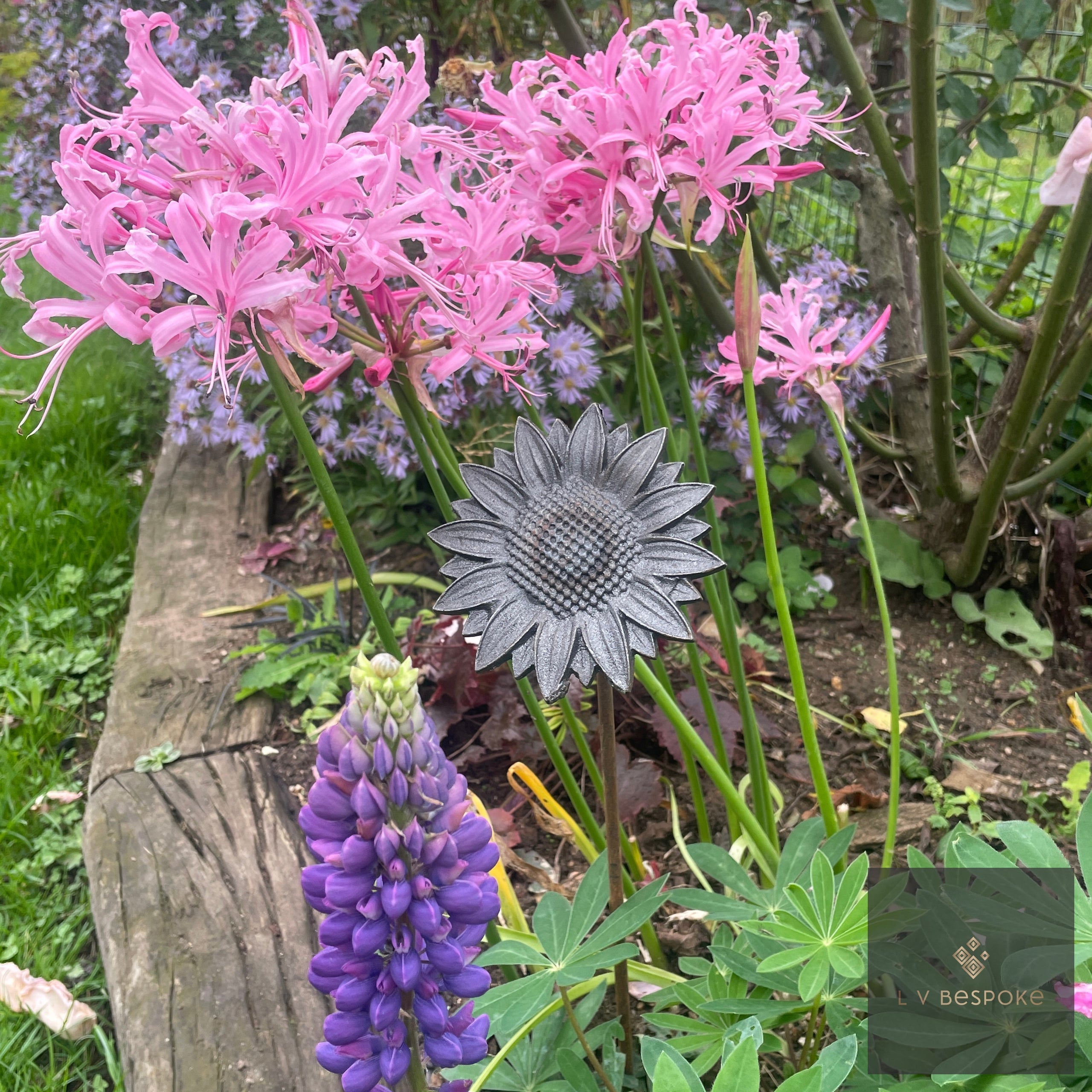 Short Mixed Floral Garden Stakes | Handcrafted Steel