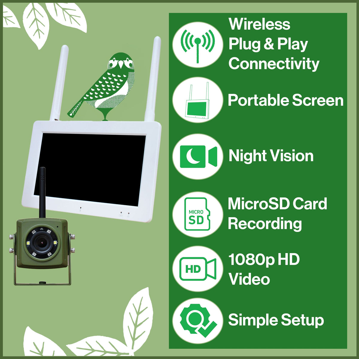 Wireless Bird Box Camera & Screen Pack - English Country Gardens