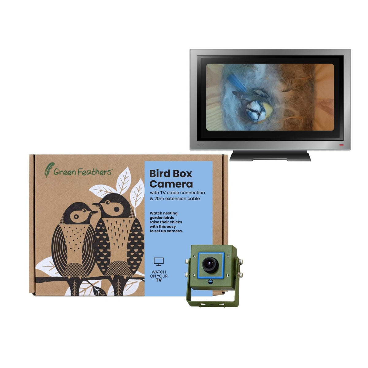 TV Connection Bird Box & Wildlife Camera with HDMI Adapter - English Country Gardens