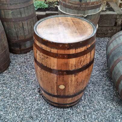 Sanded and oiled whisky barrel