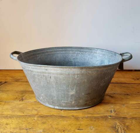 Vintage galvanised baby bath