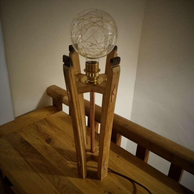 whisky barrel stave table lamp