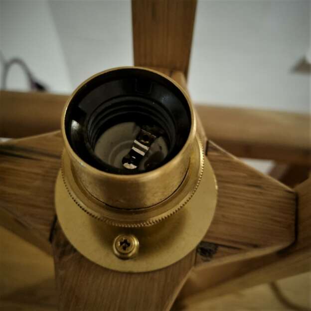 whisky barrel stave lamp holder